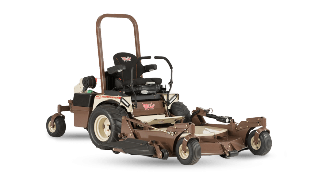 The Grasshopper 900D Zero Turn Mower, showcasing its robust and heavy-duty design in cream and brown with red accents. This mower features a powerful engine, wide cutting deck, and ergonomic operator controls, making it the perfect solution for large-scale and demanding lawn care tasks.