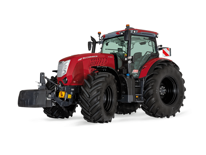 A red McCormick X7.623 tractor with clear branding and large tyres, representing tractors for sale in Victoria.