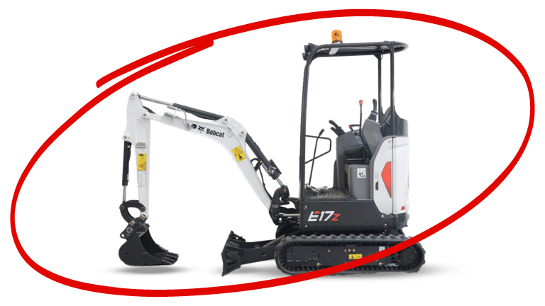 Bobcat E17 - most tradies pick this one