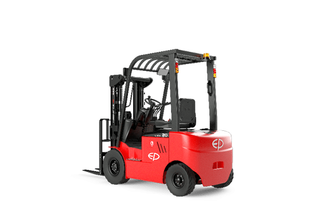 EP electric forklift designed for indoor warehouse material handling on flat surfaces